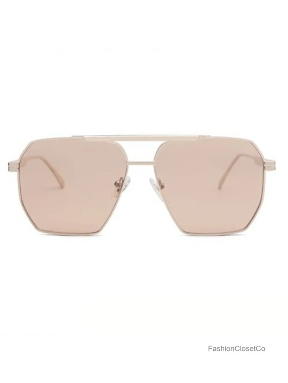 Retro Oversized Square Polarized Sunglasses Metal Frame UV400